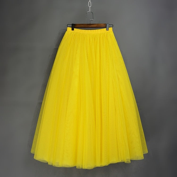 Extra Long Mesh Tulle Skirt