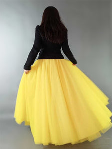 Extra Long Mesh Tulle Skirt