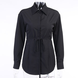 Long Sleeve Hollow Out Blouse