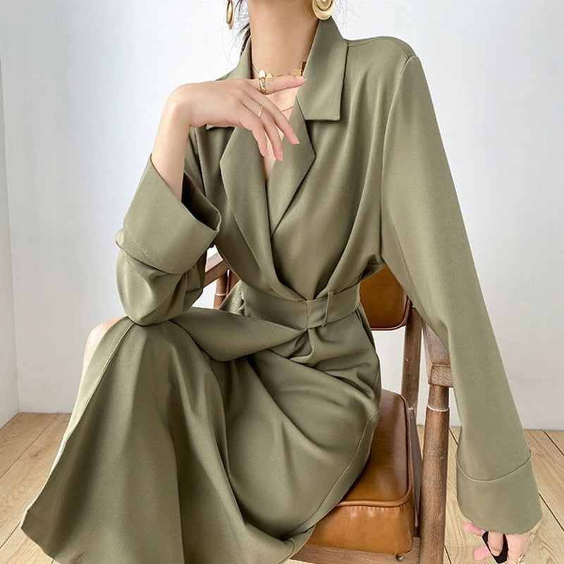 Elegant Midi Split Dress