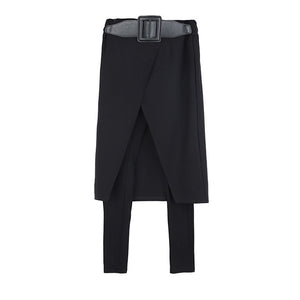 High Waist Faux Two Trousers