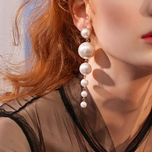 Long Pearl Earrings