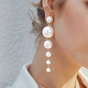 Long Pearl Earrings