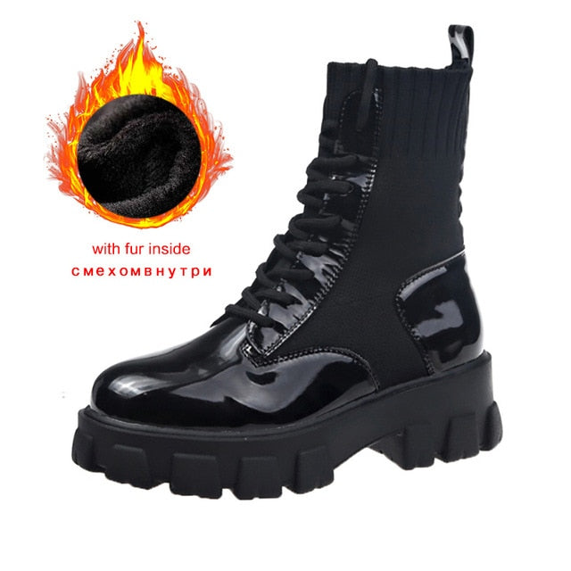 Lace-up Combat Boots